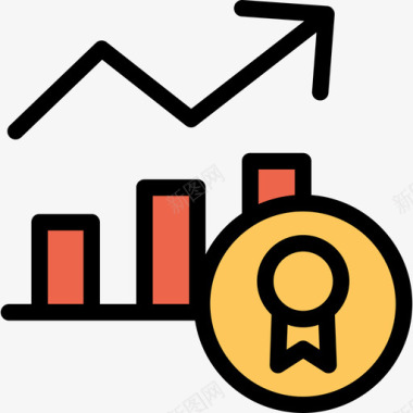 橙色芒果分析分析和图表线颜色橙色图标图标