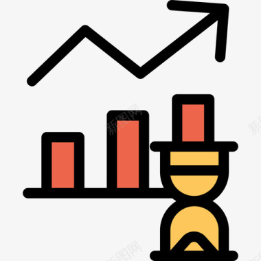 橙色皂角分析分析和图表线颜色橙色图标图标