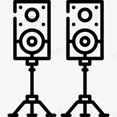 现场音乐节音箱音乐节24线性图标图标