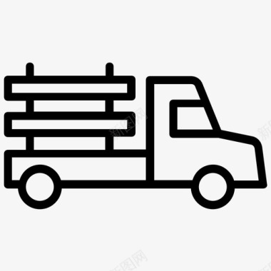 农业运输农用车木材运输车图标图标