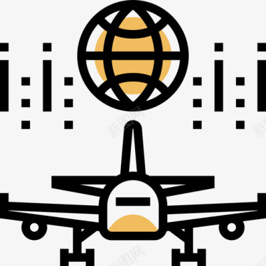 黄色阴影飞机39号机场黄色阴影图标图标