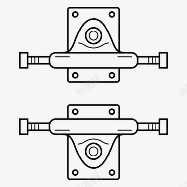 滑板卡车零件轮子图标图标