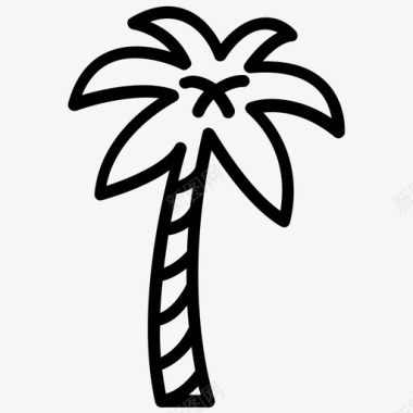 枣树棕榈树精神元素图标图标