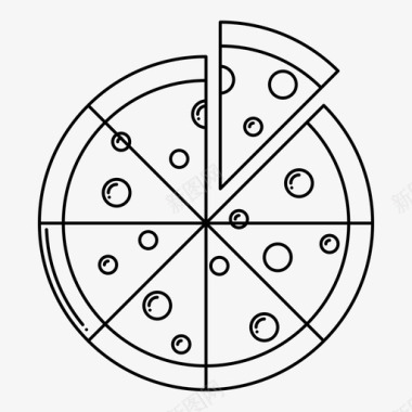 切片披萨食品意大利图标图标