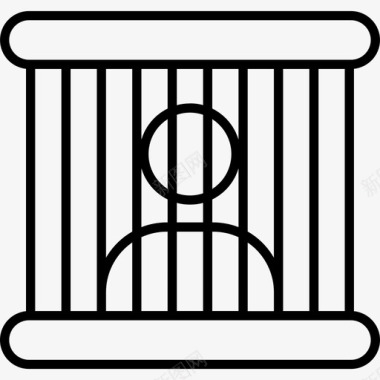 监狱法律和法律4直系图标图标
