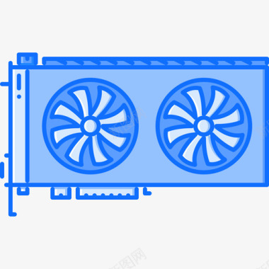 显卡电脑8蓝色图标图标