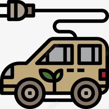 电动汽车主电动汽车生态117线性颜色图标图标