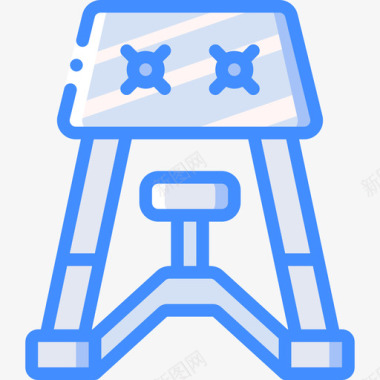 长椅健身器材14蓝色图标图标