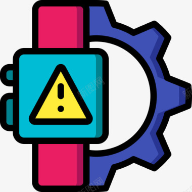 智能手表技术支持18线性彩色图标图标