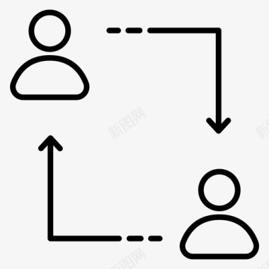 点对点通信p2p图标图标