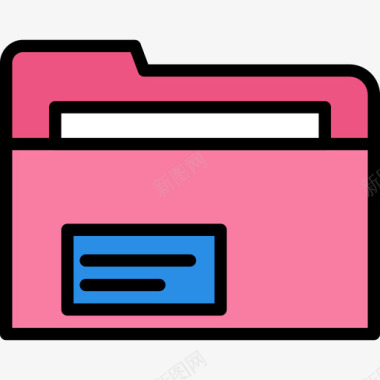 文具文件夹办公文具4线颜色图标图标