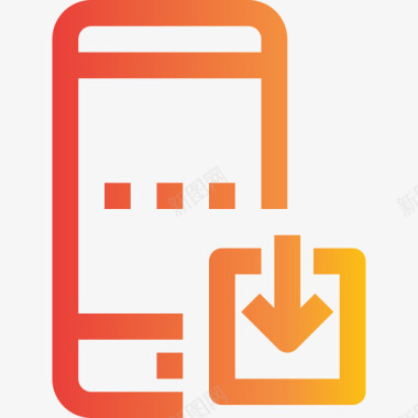 渐变手机智能手机手机5渐变图标图标