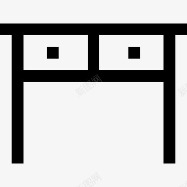 可拆卸办公桌办公桌室内和家具直线型图标图标