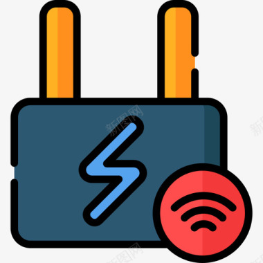 电器充电器技术15线性颜色图标图标