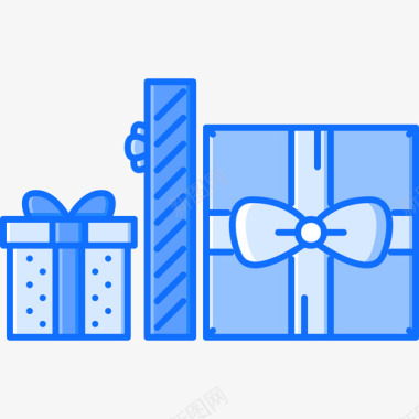 礼物圣诞110蓝色图标图标
