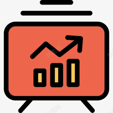 橙色吊车分析分析和图表线颜色橙色图标图标