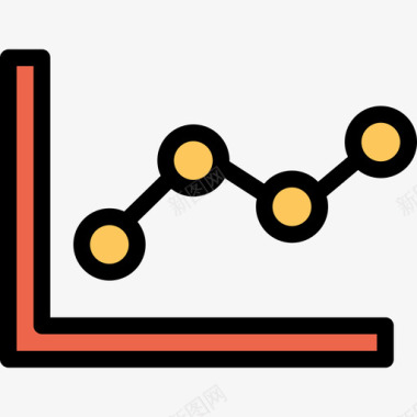 上升折线图折线图业务212线颜色图标图标