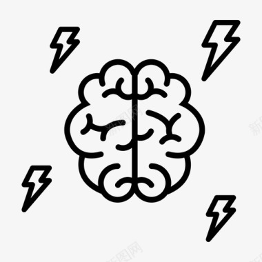 秋季风暴头脑风暴头脑风暴会议想法图标图标