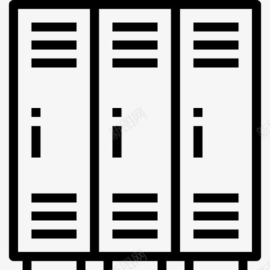 储物柜66号办公室直线型图标图标