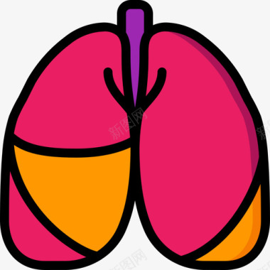 肺肺医用106线性颜色图标图标