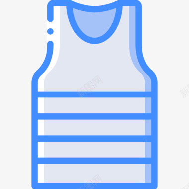 无袖衬衫夏季蓝色图标图标