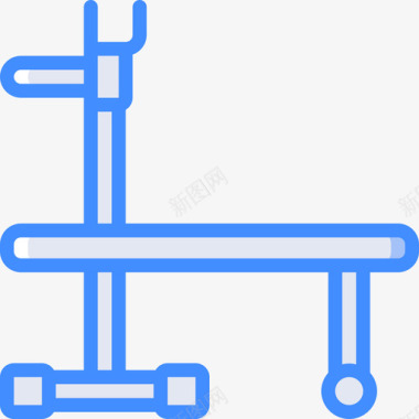 长椅健身器材14蓝色图标图标