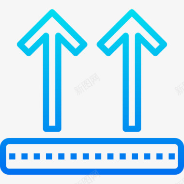 向上箭头购物和电子商务4梯度图标图标