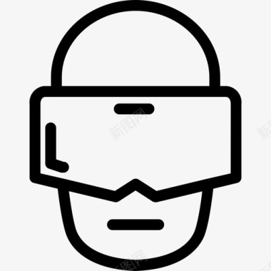 Vr眼镜虚拟现实39线性图标图标