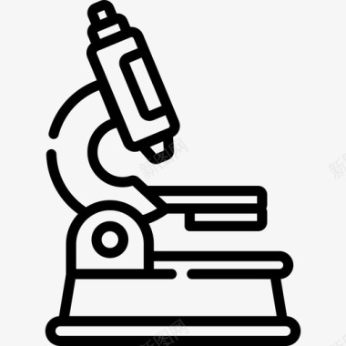 刷牙过程显微镜工业过程7线性图标图标