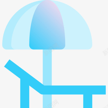 太阳伞夏季29蓝色图标图标