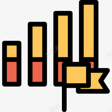 橙色麋鹿分析分析和图表线颜色橙色图标图标