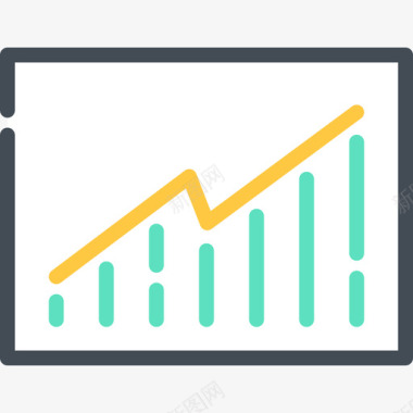 上升折线图折线图实物资产20双色图标图标
