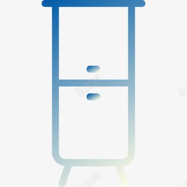 床头床头柜家具和家居17线性坡度图标图标