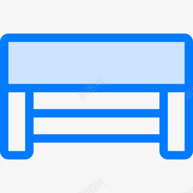 桌子客厅蓝色图标图标
