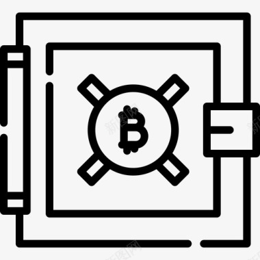 比特币挖矿Safebox比特币6线性图标图标