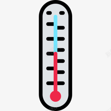 手拿温度计温度计天气128线性颜色图标图标