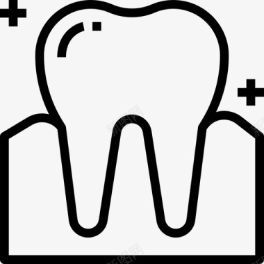 牙齿牙齿矫正牙齿牙齿11线形图标图标