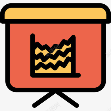 橙色的墨迹分析分析和图表线颜色橙色图标图标