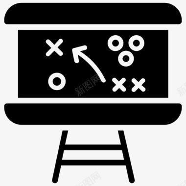 足球战术板战略美式足球符号图标图标