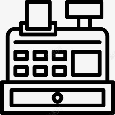 收银提示收银机电子商务48直系图标图标