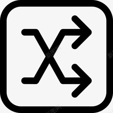 Shuffle用户界面27线性图标图标