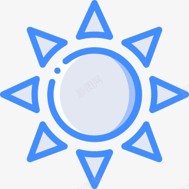 太阳夏天蓝色图标图标