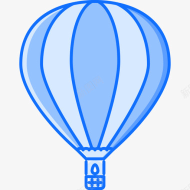 热气球背景热气球运输56蓝色图标图标