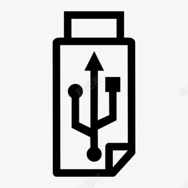 USB插头usb驱动器闪存驱动器图标图标