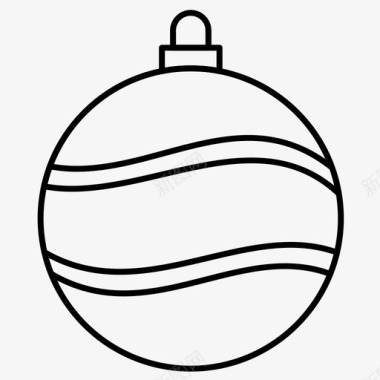 水晶球圣诞节装饰品图标图标