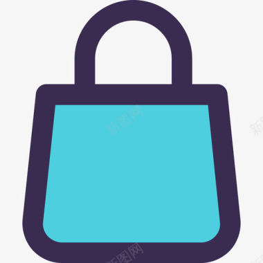 购物袋接口51线颜色蓝色图标图标