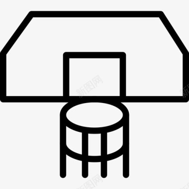 篮球模型篮球户外活动8直线型图标图标