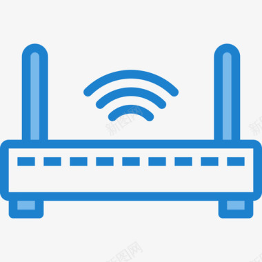 蓝色科技办公路由器办公工具5蓝色图标图标