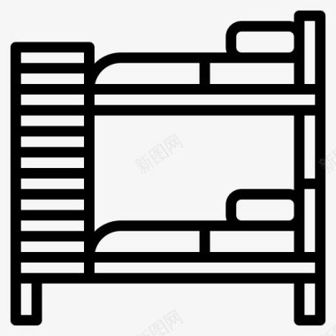 双层酱料双层床家具旅社图标图标