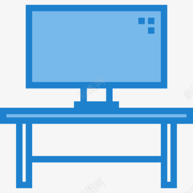 40寸大电视电视桌家俱8蓝色图标图标